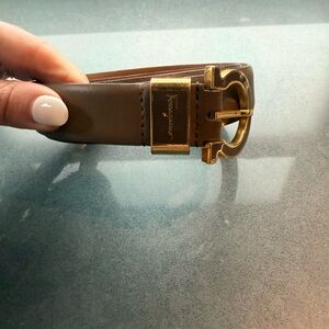 Salvatore Ferragamo Tan Leather Belt